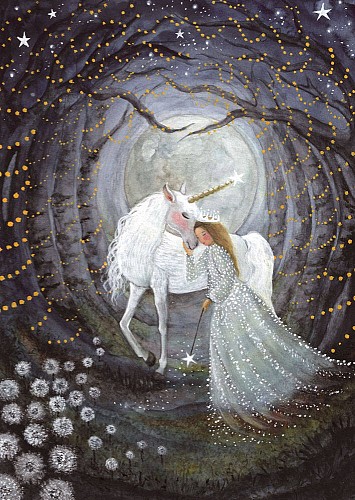 Postcard Waldorf - Stardust Unicorn