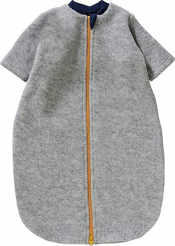 Baby Sleeping Bag Wool Fleece Long Sleeved with Zipper - Grey