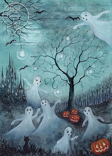 Postcard Waldorf - Spooky Halloween