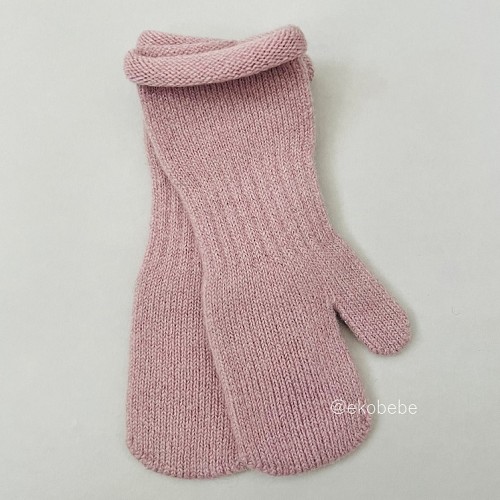Newborn Mittens Cashmere Wool - Rose