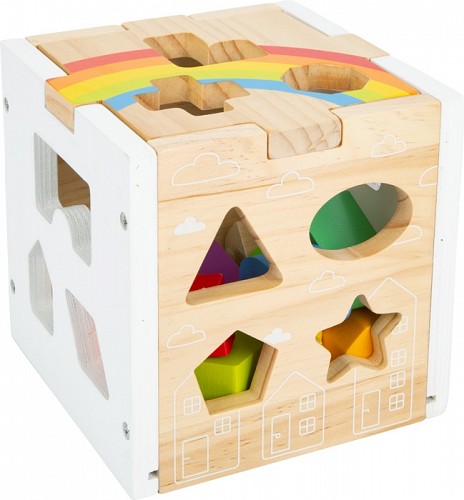 Montessori Materials - Shape Fitting Cube Rainbow