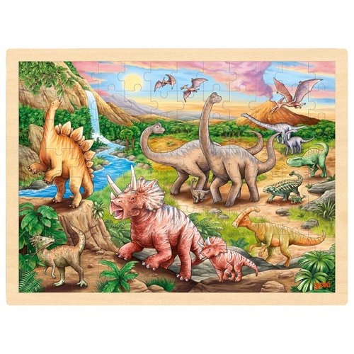 Koka Puzle Bērniem - Dinozauri