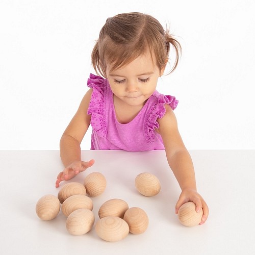 Natural Wooden Eggs (5 eggs)