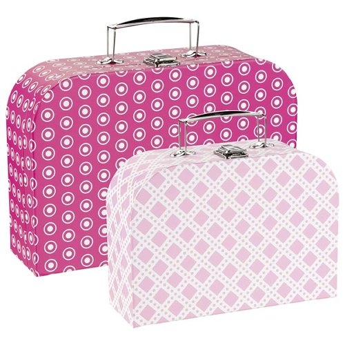Kids Toy Suitcases Storage Box Travel Toy Box - Rose