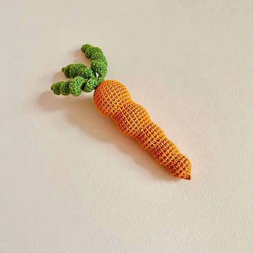 Developmental Chewing Toy Crocheted Carrot