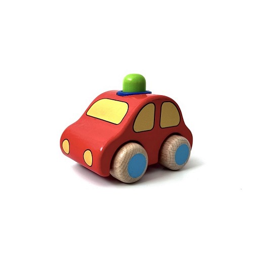 Wooden Cars with Horn Red