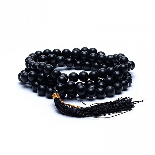 Mala with 108 Beads Black Agate
