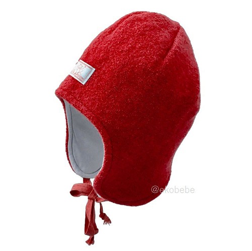 Pickapooh Boiled Wool Winter Hat - Red