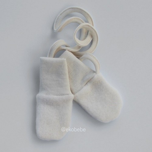 Merino Wool Baby Gloves - Natural
