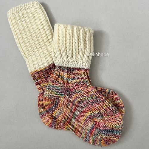 Wool Baby Socks Confetti - Natural