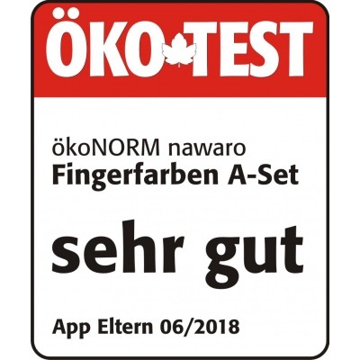 Okonorm Finger Paints Nawaro Set A - red, yellow, green, blue