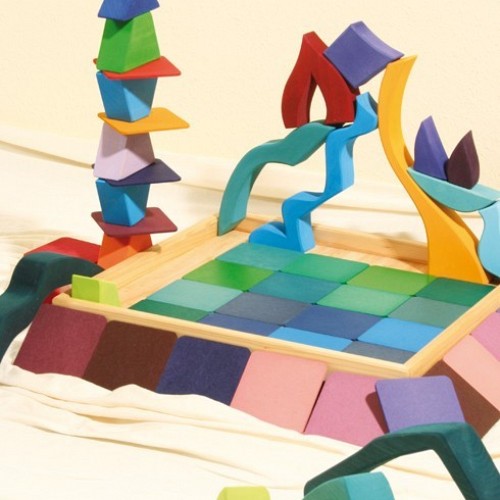 Grimms Mazais Koka Puzle Komplekts 4 Elementi ar citām Grimms rotaļlietām