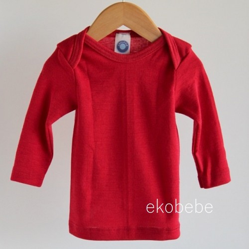 Cosilana Wool Silk Baby Shirt - Red