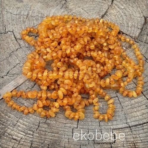 Baltic Amber Teething Necklace 32cm Raw - Honey