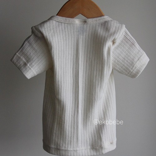 Wool Silk Cotton Baby Shirt Short Sleeves