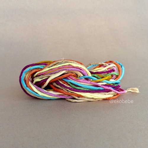 100% Silk Cords Mixed Colours Plant-dyed