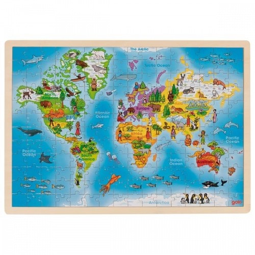 Wooden Map World Puzzle