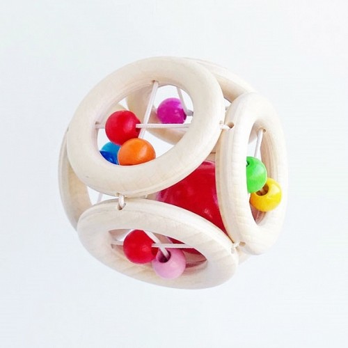 Wooden Touch Ring Toy Cube
