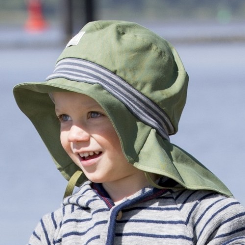 PICKAPOOH Bērnu Vasaras Cepure UV80 - Haki ar Iešuvi