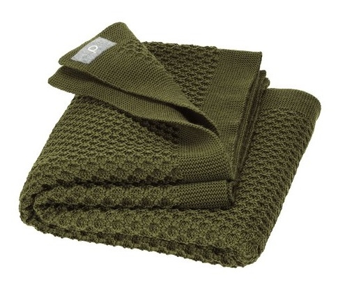 NEW Disana Wool Baby Blanket Honeycomb - Olive