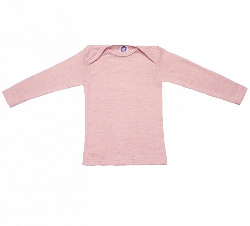 Cosilana Wool Silk Baby Shirt - Rose melange