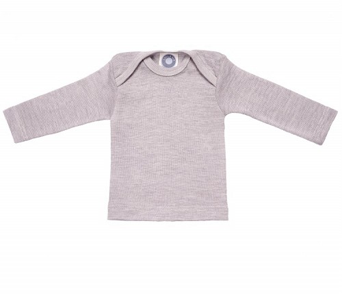 Cosilana Wool Silk Baby Shirt - Grey melange