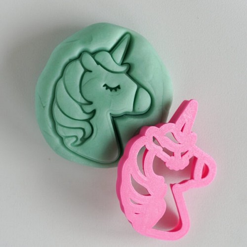 Play Dough Stamp Cookie Cutter - Unicorn