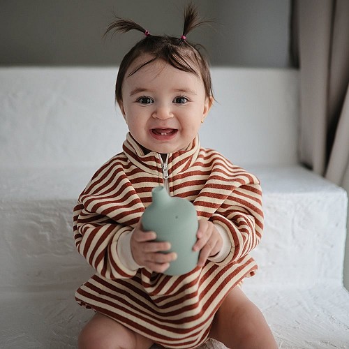 Mushie Silicone Sippy Cup - Cambridge Blue
