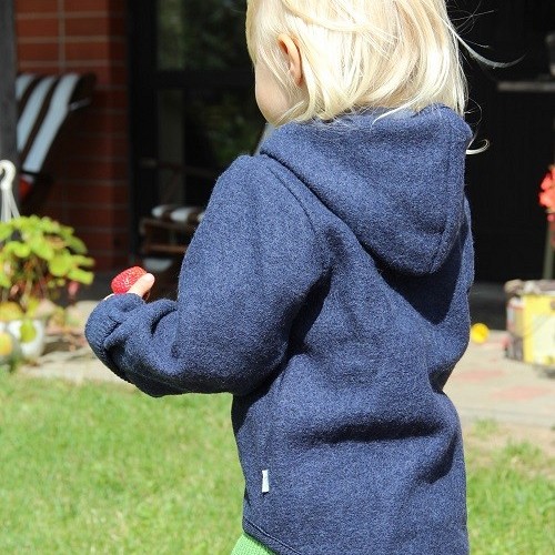 Jacket for Children from Boiled Wool - Navy