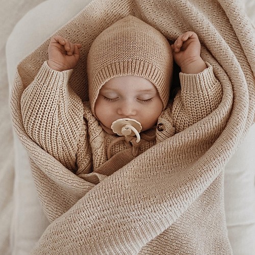 HVID Merino Woollen Baby Blanket Dora - Oat