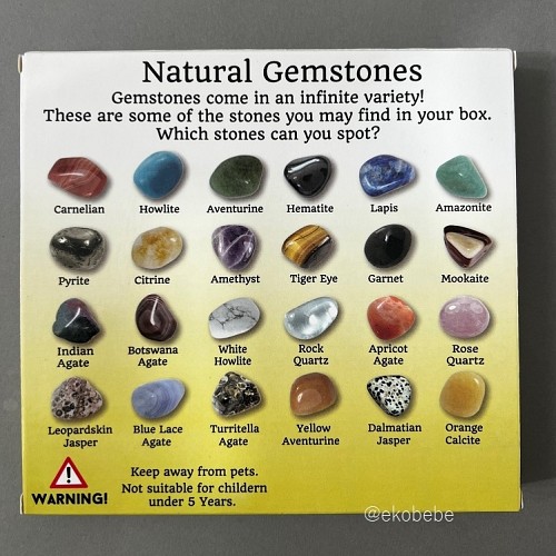 Gemstone Minerals World Specimen Collection 20 pcs. Giftbox