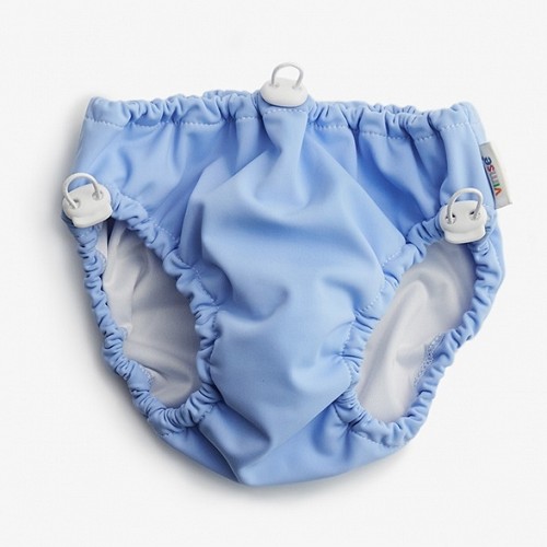 Swim Diaper Baby Swimwear with Drawstring - Light Blue
