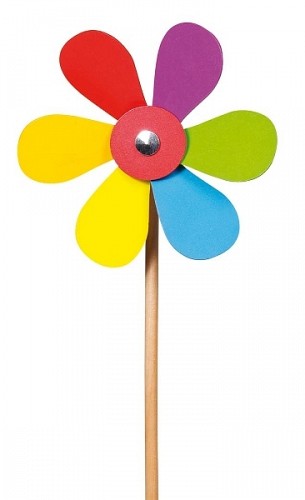 Colorful Wooden Windmill Flower