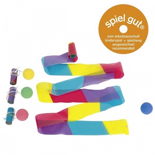 Rubber Bouncing Balls with Ribbons - SPIEL GUT