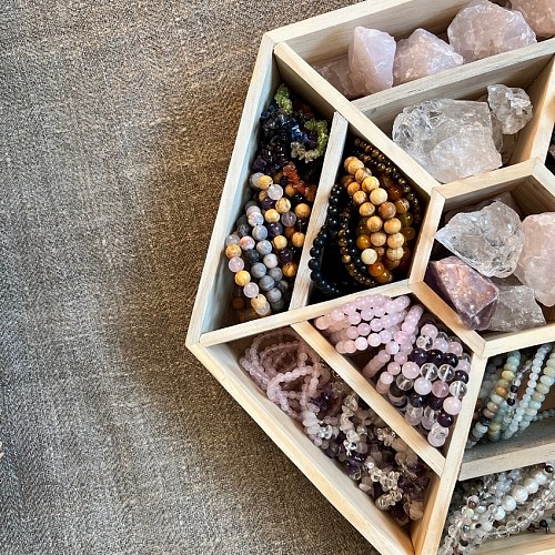 Display Mandala for Minerals - Wood