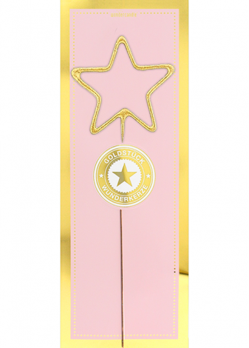 Wondercandle® GIANT Sparkling Candle Gold Star