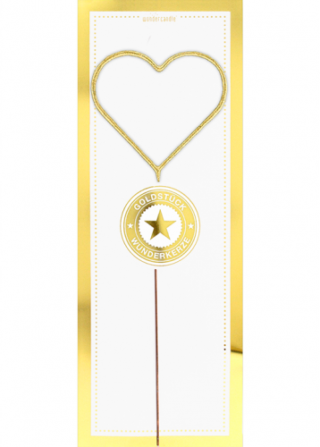 Wondercandle® GIANT Sparkling Candle Gold Heart
