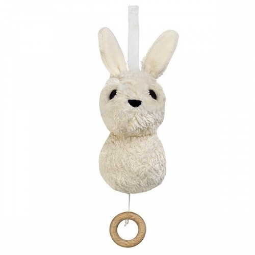 FRANCK & FISCHER Aura Rabbit Musical Pull Toy - Off White