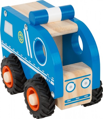 Wooden Kids Police Toy Car