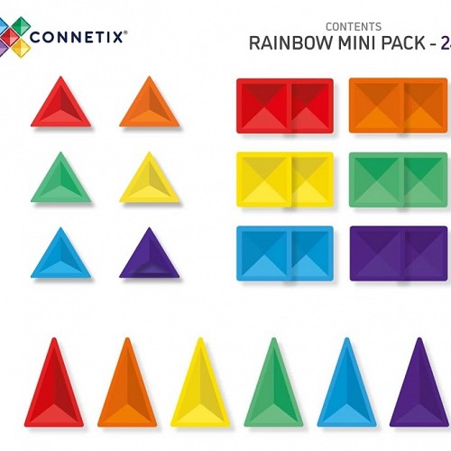 Connetix Magnētiskie Klucīši - Rainbow Mini Pack