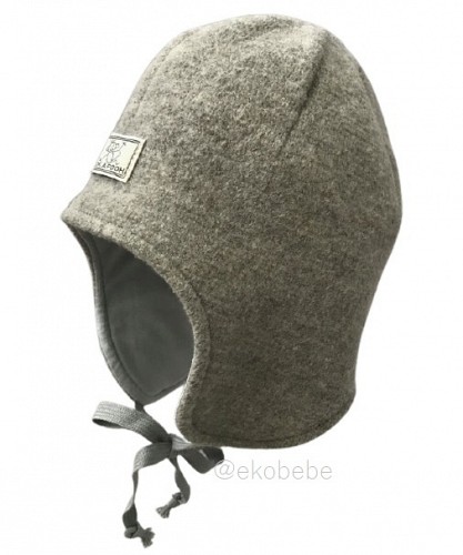 Pickapooh Boiled Wool Winter Hat - Grey