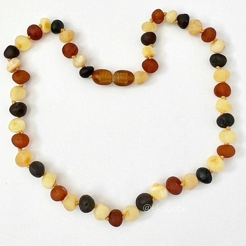 Baltic Amber Teething Necklace - Raw Multi