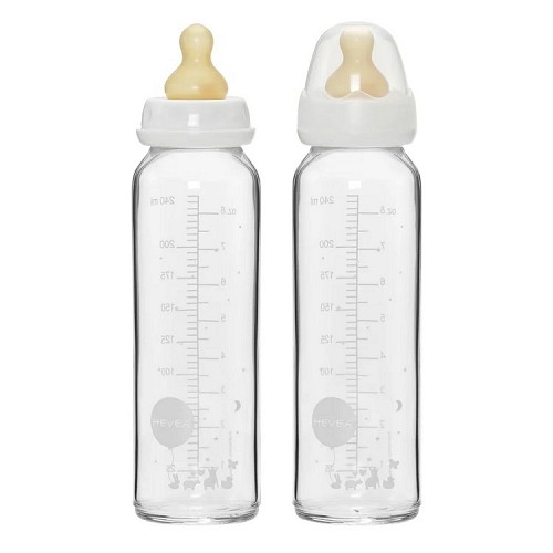 Newborn Glassbottle 2pack White 2 x 240ml