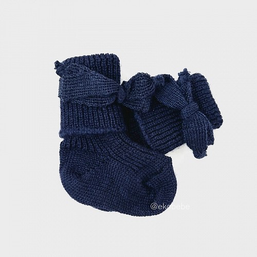 Newborn Socks Wool - Navy