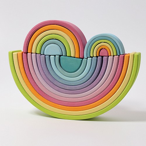 Grimms Wooden Rainbow Small - Pastel Colors