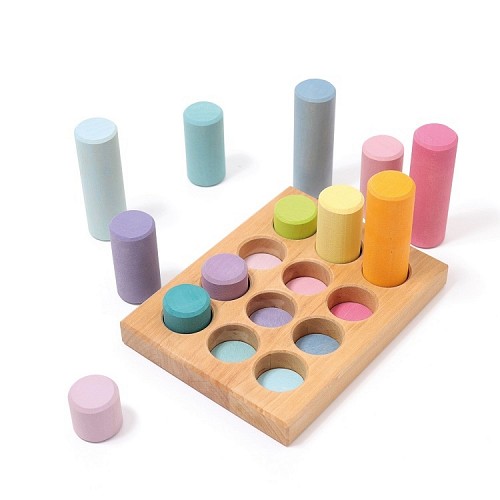 Grimms Stacking Game - Small Pastel Rollers