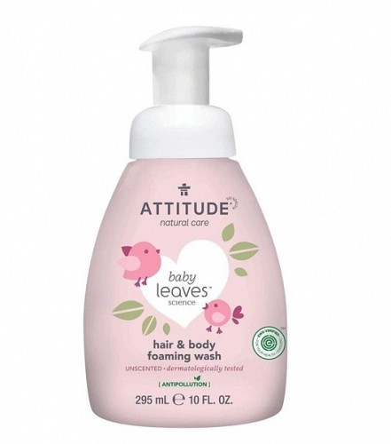 Attitude Baby Hair and Body Foaming Wash - Fragrance Free