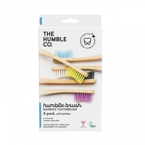 Family Pack Bamboo toothbrush Flat Curved Adult - Soft