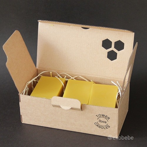 Beeswax Candle - Tower in Giftbox
