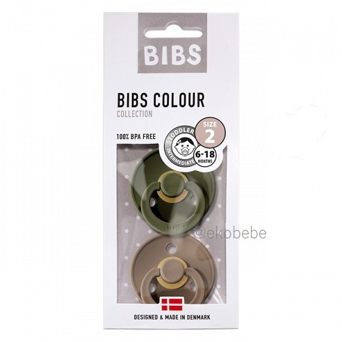 Bibs Colour 2-pak Green/Oak SIZE 2